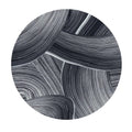 Sticker perete rotund abstract cu urme negre de pensula brush smudge