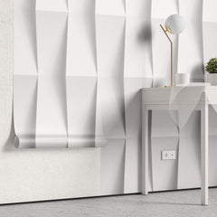 Tapet Personalizat 3D cu elemente iesite in relief redand un efect realist al unor coloane albe - 3D COLUMNS