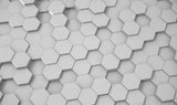 Tapet Personalizat 3D cu hexagoane iesite in relief in nuante de gri - GREY HEX