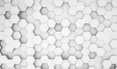 Tapet Personalizat 3D cu hexagoane iesite in relief redand o perspectiva in spatiu - 3D HONEYCOMB