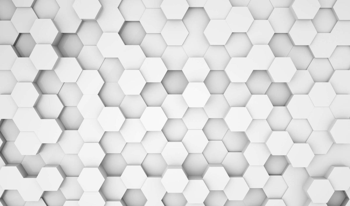 Tapet Personalizat 3D cu hexagoane iesite in relief redand o perspectiva in spatiu - 3D HONEYCOMB