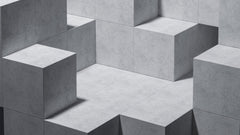 Tapet Personalizat 3D cu o structura de ciment moderna dispusa in cuburi 3D - 3D CONCRETE CUBES