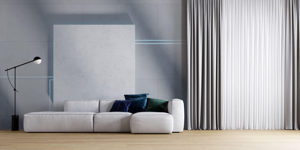 Tapet Personalizat 3D cu un model modern de piatra iesita in relief si lumini neon - MODERN CHIP