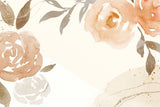 Tapet personalizat watercolor cu trandafiri cafenii coffee roses