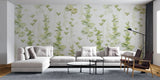 Tapet personalizat watercolor cu frunze de eucalipt pe un fundal alb eucalipt leaves