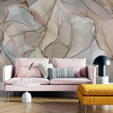 Tapet personalizat watercolor cu pictura in stil watercolor in nuante de roz pink rose