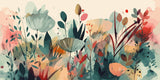 Tapet Personalizat Watercolor cu plante in arta digitala - DIGITAL WATERCOLOR
