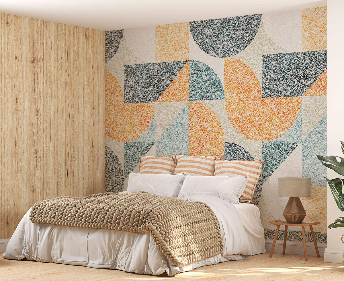 Tapet Personalizat Patterns cu modele geometrice alcatuite din puncte marunte - DOT ART