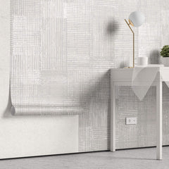 Tapet Personalizat Patterns cu linii abstracte in nuante de bej - CROSSED LINES