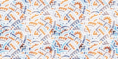 Tapet Personalizat Patterns cu arcade colorate in stil portughez - PORTUGUESE ARCH