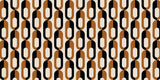 Tapet Personalizat Patterns cu inele in nuante de negru si maro - BROWN CHAIN PATTERN