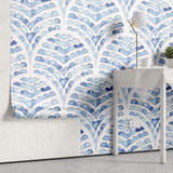 Tapet Personalizat Patterns cu arcade albastre in stil watercolor - BLUE WATERCOLOR ARCHES