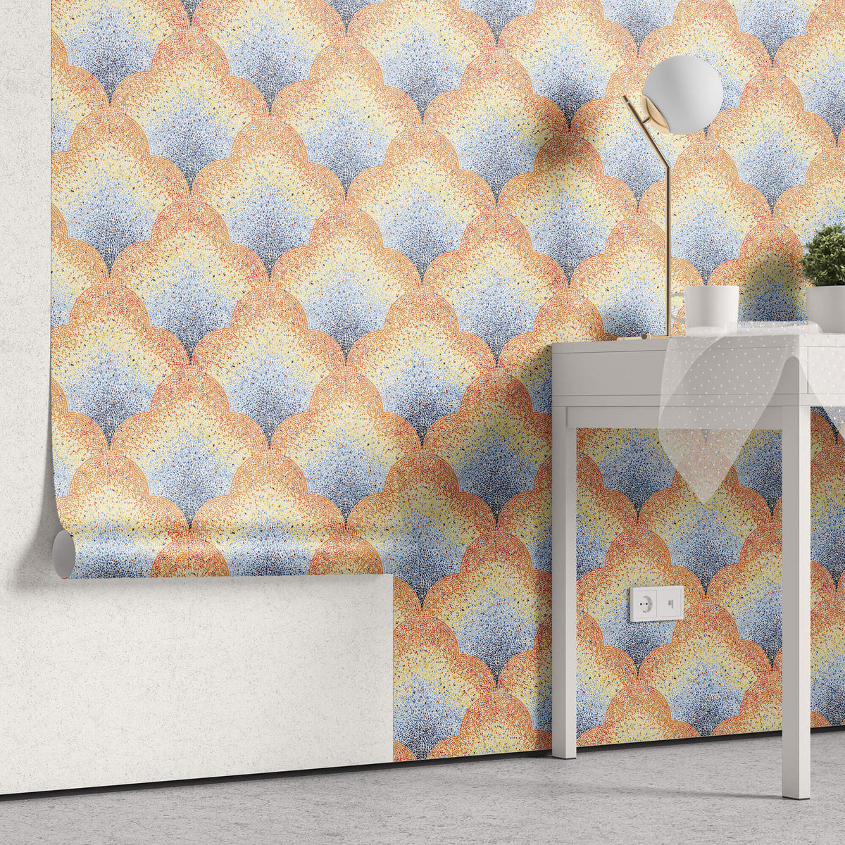 Tapet Personalizat Patterns cu mozaic colorat in puncte marunte - DOT MOSAIQUE