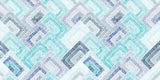 Tapet Personalizat Patterns cu forme abstracte similare unor cusaturi textile in nuante de albastru - BLUE ABSTRACT STITCHES
