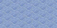 Tapet Personalizat Patterns cu ilustratie abstracta in stil mosaic in nuante de albastru - SEASIDE ARCHES