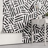 Tapet Personalizat Patterns cu dungi negre abstracte - BLACK STRIPES