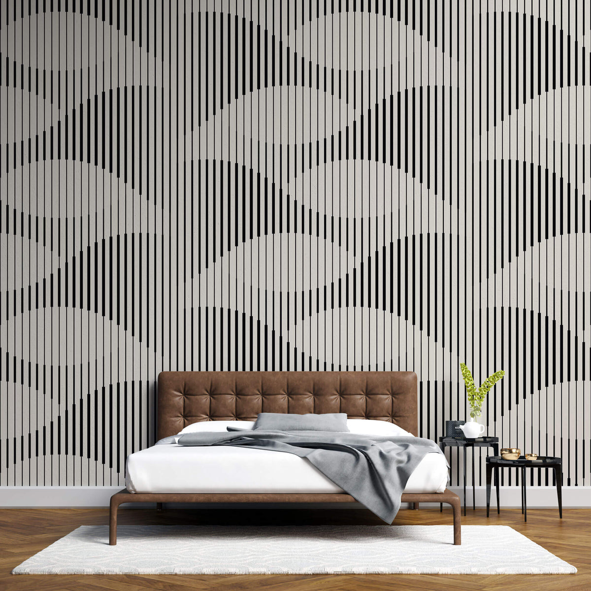 Tapet Personalizat Patterns cu model de frunze abstracte intr-o iluzie optica - ILLUSION LEAVES