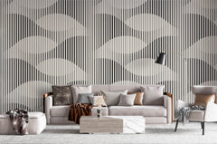 Tapet Personalizat Patterns cu model de frunze abstracte intr-o iluzie optica - ILLUSION LEAVES