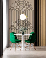 Tapet Personalizat Patterns cu arcade moderne cu fundal bej - MODERN ARCH LINE