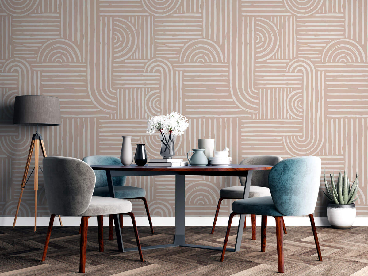 Tapet Personalizat Patterns cu model abstract minimalist in stil boho - ABSTRACT BOHO MINIMALIST