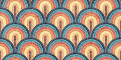 Tapet Personalizat Patterns arcade colorate in stil curcubeu - RAINBOW ARCHES