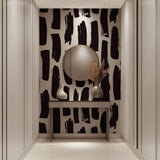 Tapet Personalizat Patterns cu dungi negre abstracte - BLACK SUMI LINES