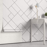 Tapet Personalizat Patterns cu linii geometrice intr-un fundal gri - MODERN ABSTRACT LINES