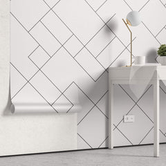 Tapet Personalizat Patterns cu linii geometrice intr-un fundal gri - MODERN ABSTRACT LINES