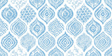 Tapet Personalizat Patterns cu forme rotunde abstracte pictate in stil boho in nuante de albastru - BLUE BOHO GLOBES
