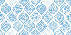 Tapet Personalizat Patterns cu forme rotunde abstracte pictate in stil boho in nuante de albastru - BLUE BOHO GLOBES