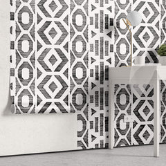 Tapet Personalizat Patterns cu model abstract in dungi negre - LINY SHAPES