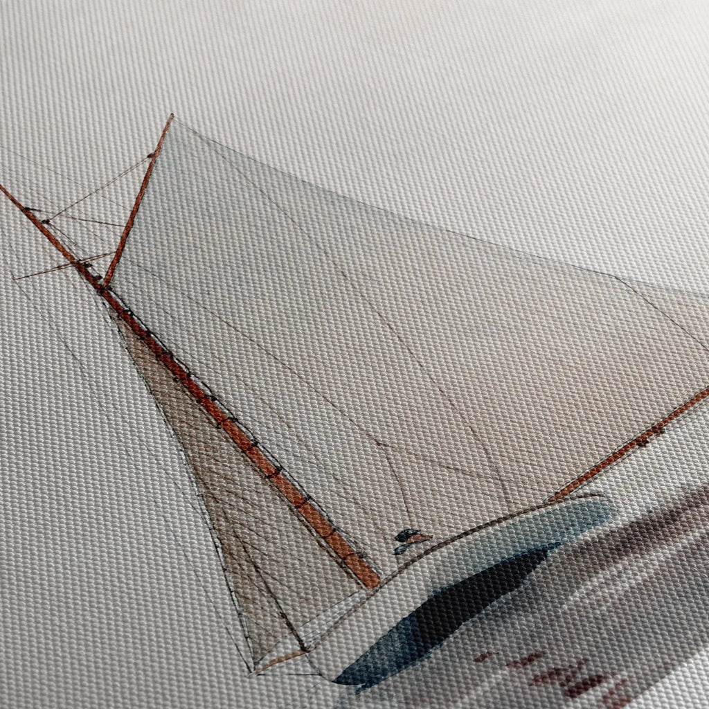 Tablou canvas care ilustreaza un navigator pe un velier mare cu panze albe in largul marii smell the sea