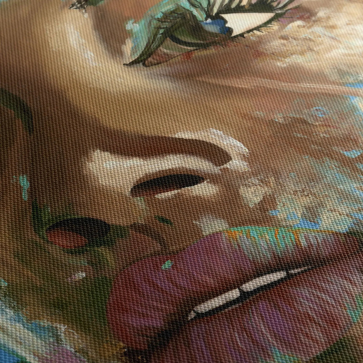 Tablou canvas ce prezinta portretul abstract al unei femei de o frumusete ravasitoare si misterioasa mysterious girl