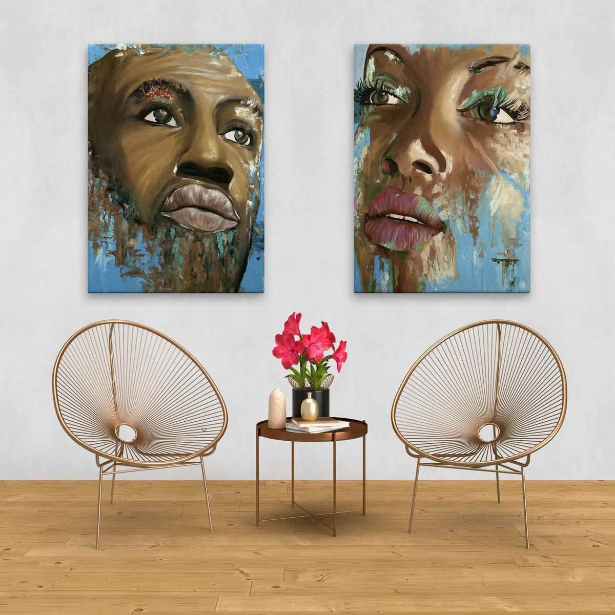 Tablou canvas ce prezinta portretul abstract al unui barbat misterios si indragostit mysterious boy