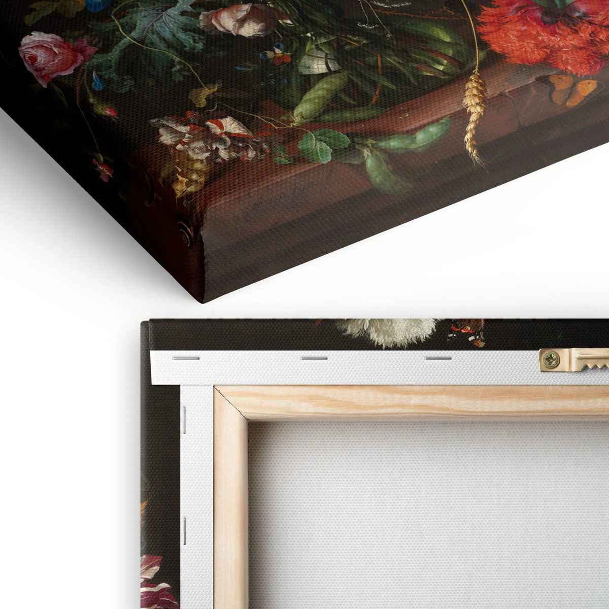 Tablou canvas ce ilustreaza o vaza cu flori salbatice si nemuritoare a floral composition