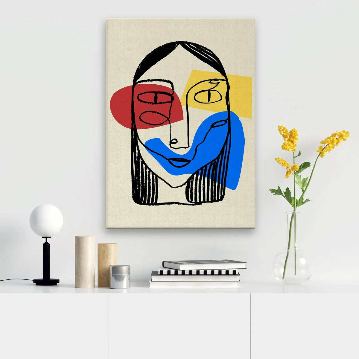 Tablou canvas ce ilustreaza portretul unei femei in stil abstract modern abstract portrait