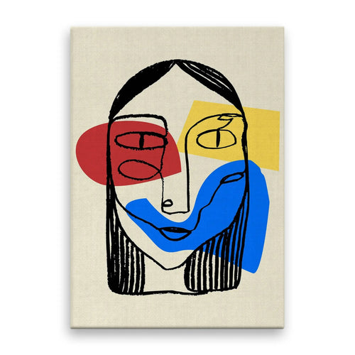 Tablou canvas ce ilustreaza portretul unei femei in stil abstract modern abstract portrait