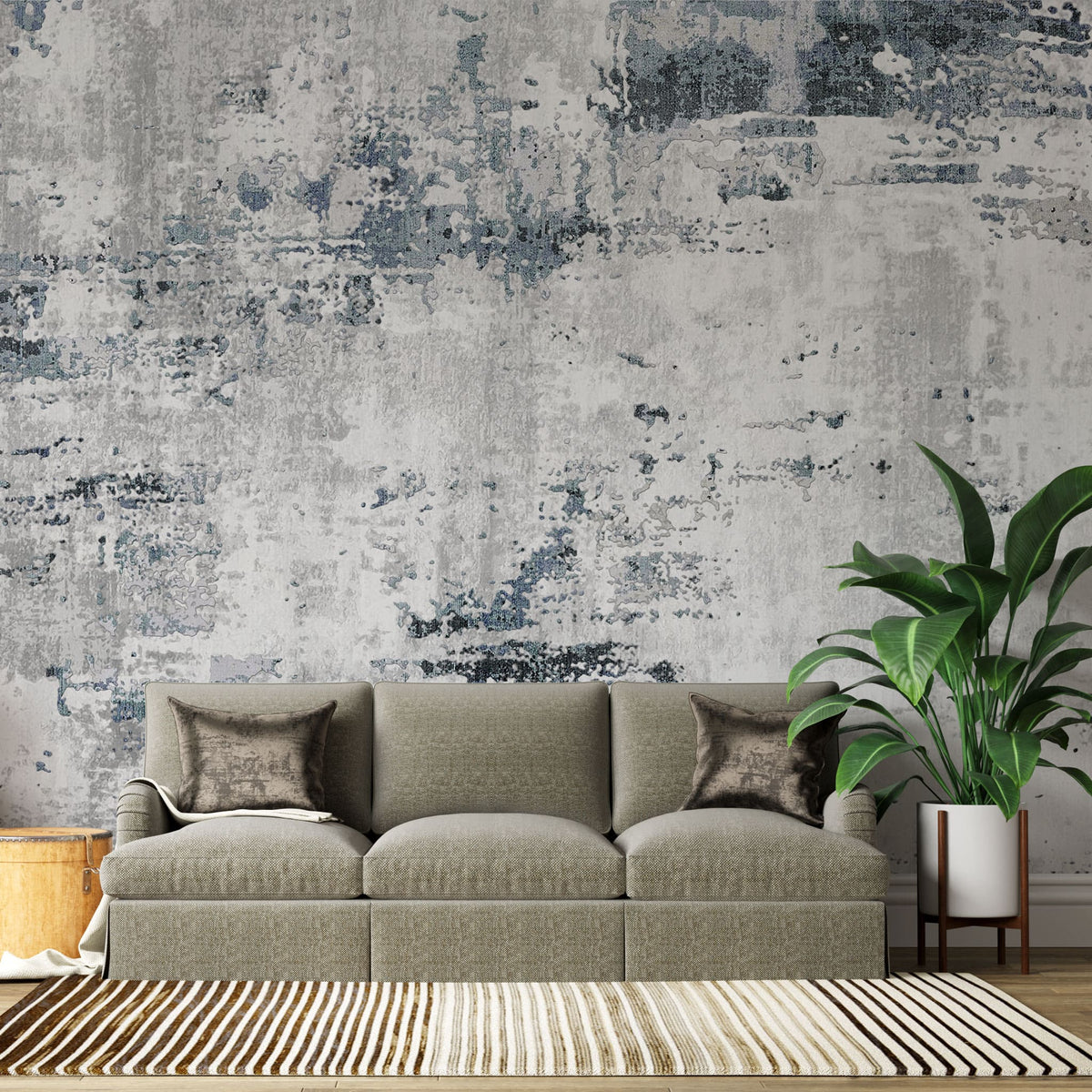 Tapet personalizat abstract cu perete texturat invechit old scraped