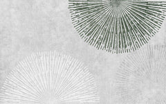 Tapet personalizat abstract cu forme abstracte pe un fundal gri abstract dandelion