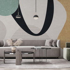 Tapet personalizat abstract cu forme abstracte moderne modern abstract
