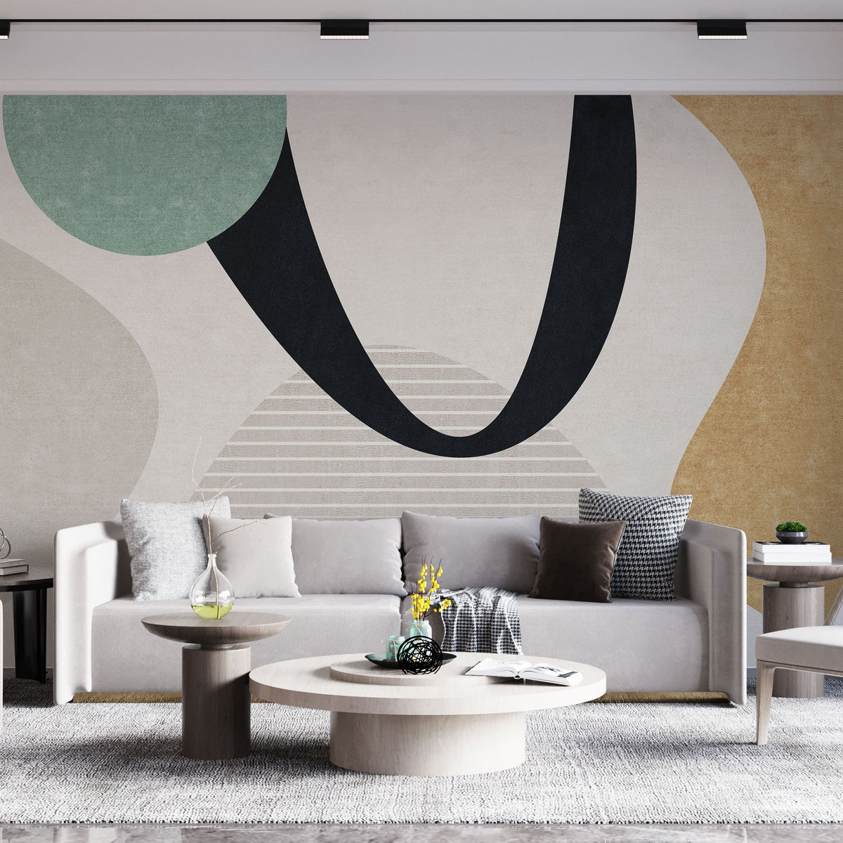 Tapet personalizat abstract cu forme abstracte moderne modern abstract