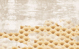 Tapet personalizat abstract cu evantaie abstracte aurii golden fans