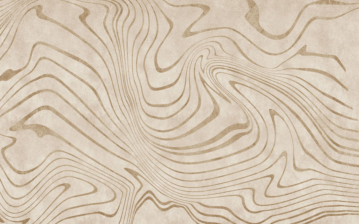 Tapet personalizat abstract cu forma abstracta in nuante de bej moving sands
