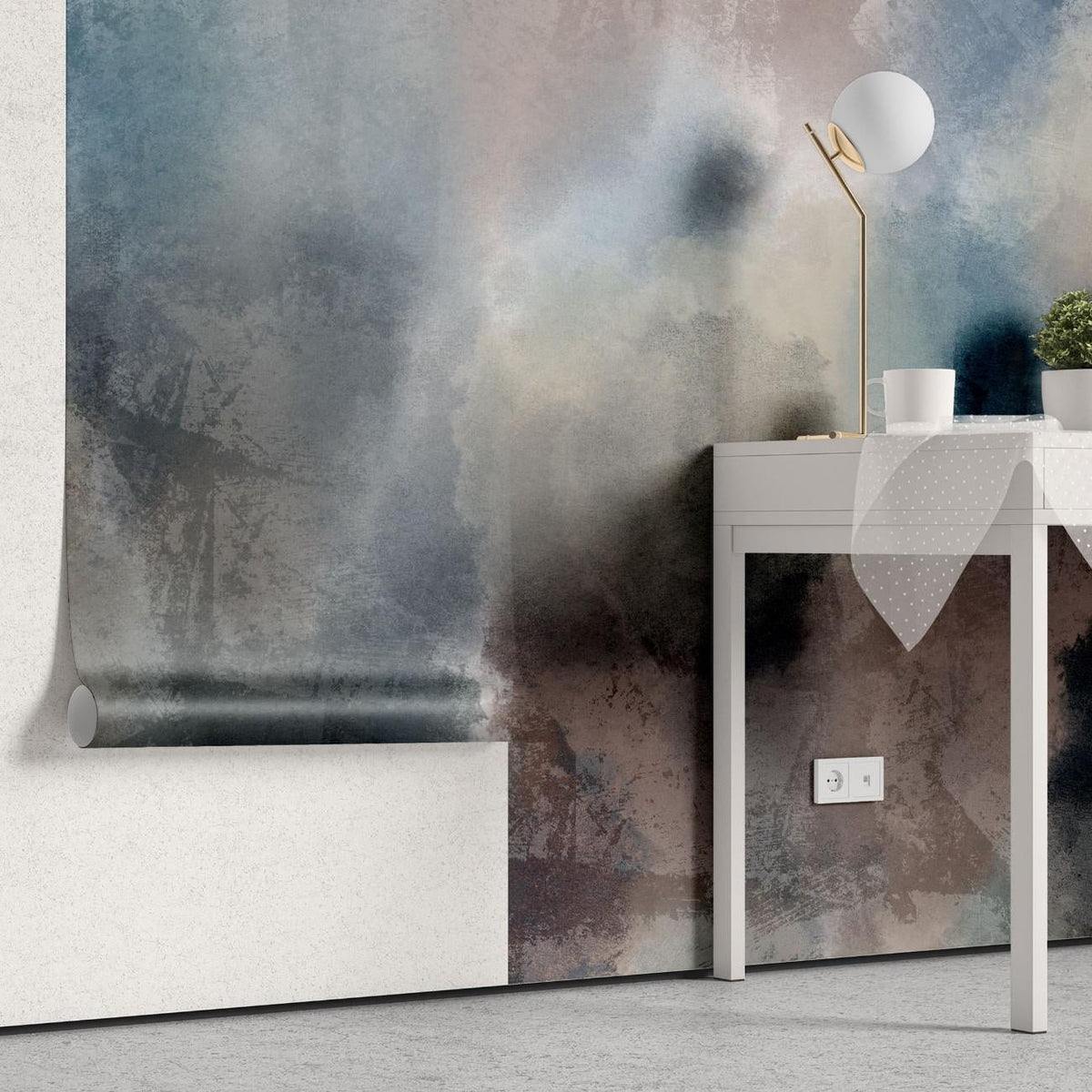 Tapet personalizat abstract cu nori de vopsea creand un efect vizual modern si artistic abstract paint clouds