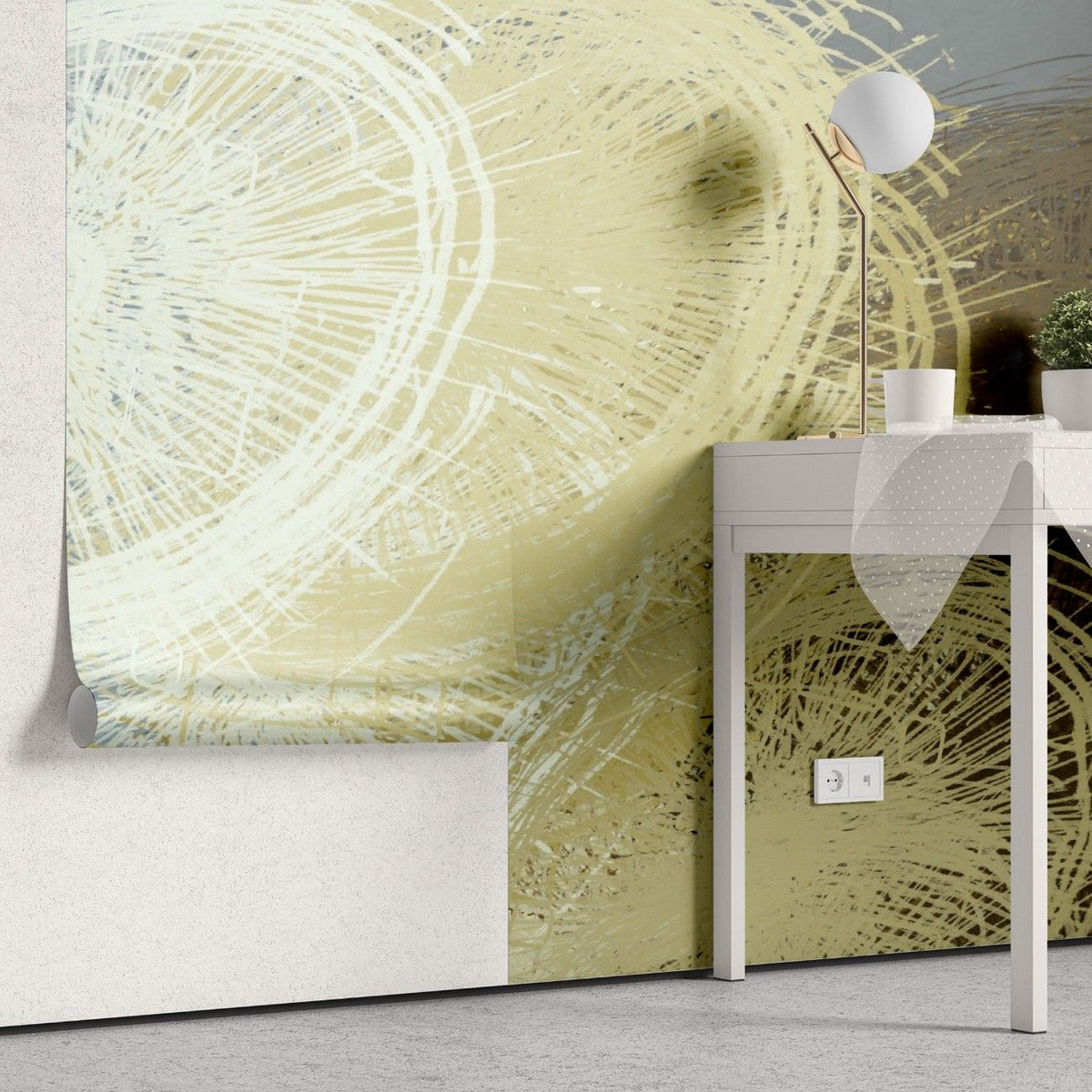 Tapet personalizat abstract cu un impact de cercuri colorate oferind un design dinamic si modern circle splash
