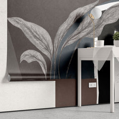 Tapet personalizat abstract cu o reprezentare statica a naturii cu elemente stilizate ce aduce liniste si echilibru still nature