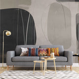 Tapet personalizat abstract cu forme discrete si linistite creand un decor armonios si relaxant quiet shapes