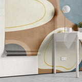 Tapet personalizat abstract cu forme in echilibru ce se imbina armonios pentru un aspect placut si coerent shapes in balance