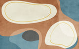 Tapet personalizat abstract cu forme in echilibru ce se imbina armonios pentru un aspect placut si coerent shapes in balance