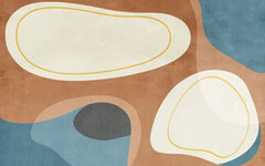 Tapet personalizat abstract cu forme in echilibru ce se imbina armonios pentru un aspect placut si coerent shapes in balance